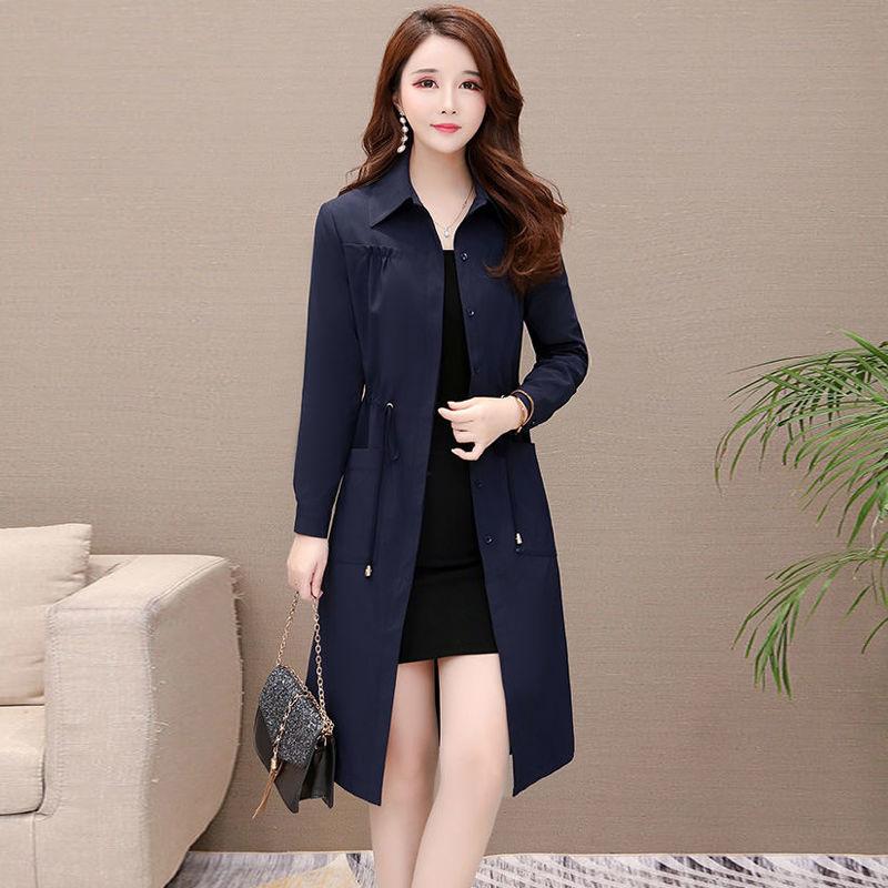 

Women's Trench Coats Casual Women Long For Coat 2022 Spring Autumn Korean Fashion Femme Khaki Windbreaker Female Manteau Hiver, Blue