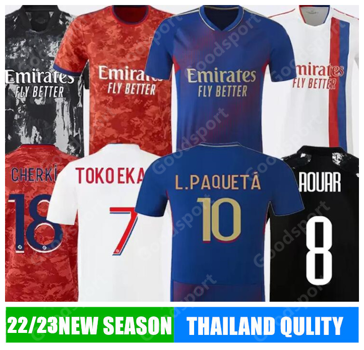 

22/23 Maillot de foot 4TH 2021 2022 Soccer Jerseys L.PAQUETA BOATENG CHERKI EMERSON fourth football shirts SHAQIRI TRAORE BRUNO G men kids kit uniform, 22-23 fourth