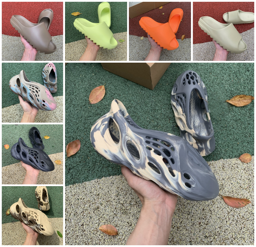 

Mens Women Slippers Designer MXT Moon Gray MX Cream Clay SLIDES Ochre Vermillion Mineral Blue Bone White Pure Resin Slide Sandals Desert Sand Onyx Soot Ararat slides, Bubble package bag