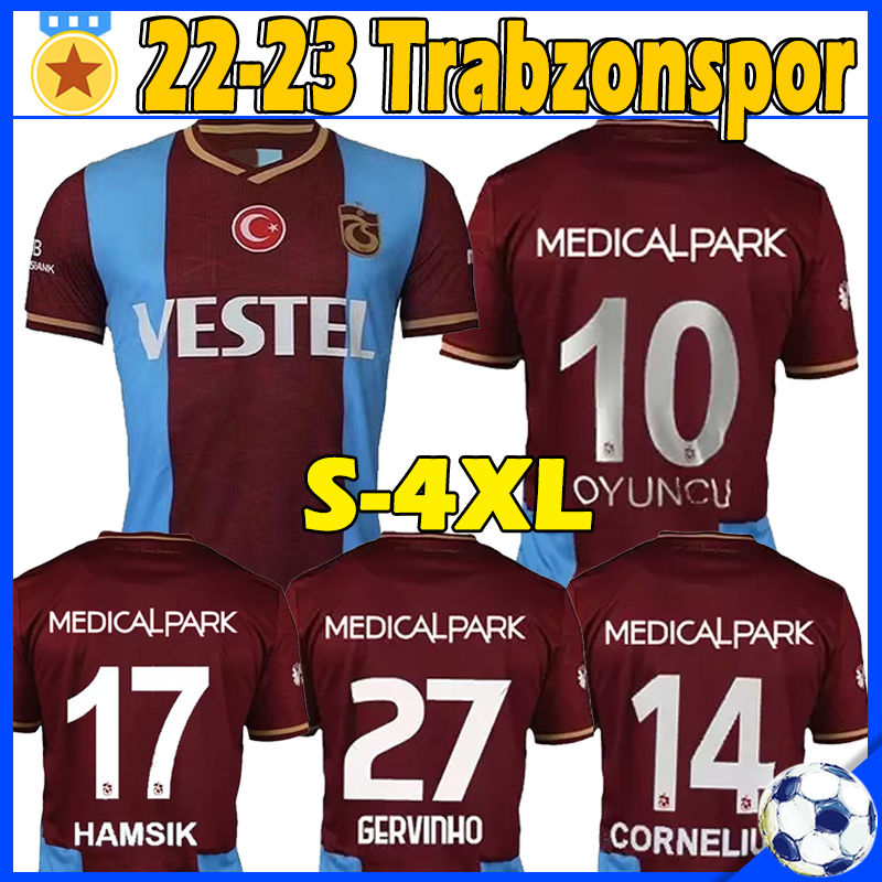 

XXXL 4XL 22/23 Trabzonspor soccer jersey 2022 2023 HAMSIK ABDULKADIR GERVINHO DJANINY A. NWAKAEME CORNELIUS Big Size special Version, 22-23 special