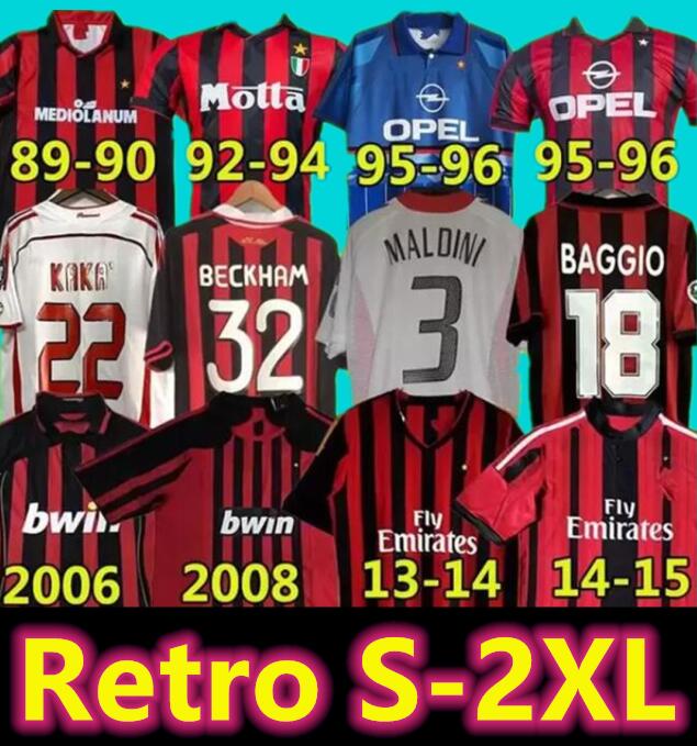 

Retro Soccer Jersey 1990 2000 1962 1963 2007 2002 2003 2004 MILAN football shirt Gullit 1988 96 97 Van Basten KAKA Inzaghi BECKHAM RONALDINHO Vintage Classics jerseys