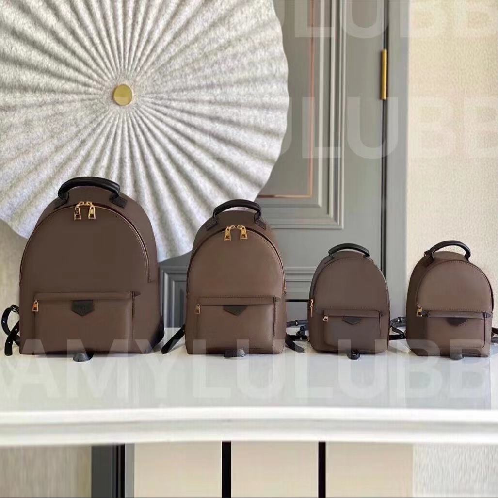 

Designer backpack women mini school bags men bag leather spring large backpacks fashion back pack shoulder bag lady handbag man package messenger cross body book, Brown flower mini size zipper inside