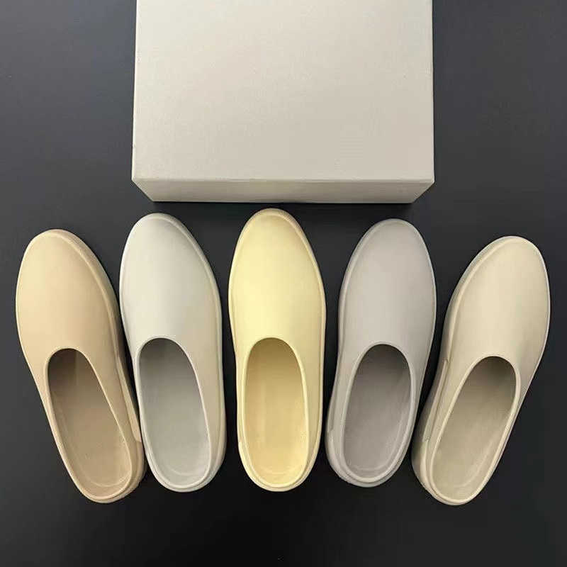 

Fears of God The California Slip-On Original Sandals Slippers Luxurys Designers FOG Sliders Women Almond Oat Cream Concrete Cement