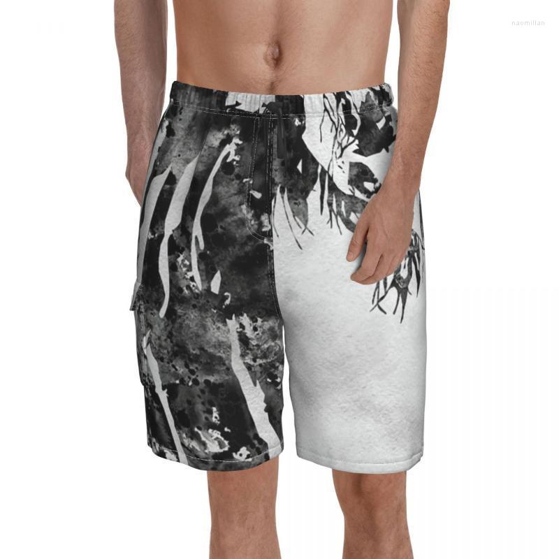 

Men's Shorts Clown Board Look Down Short Pants Elastic Waist Cute Custom Swimming Trunks Plus Size 2XLMen's Naom22, 16