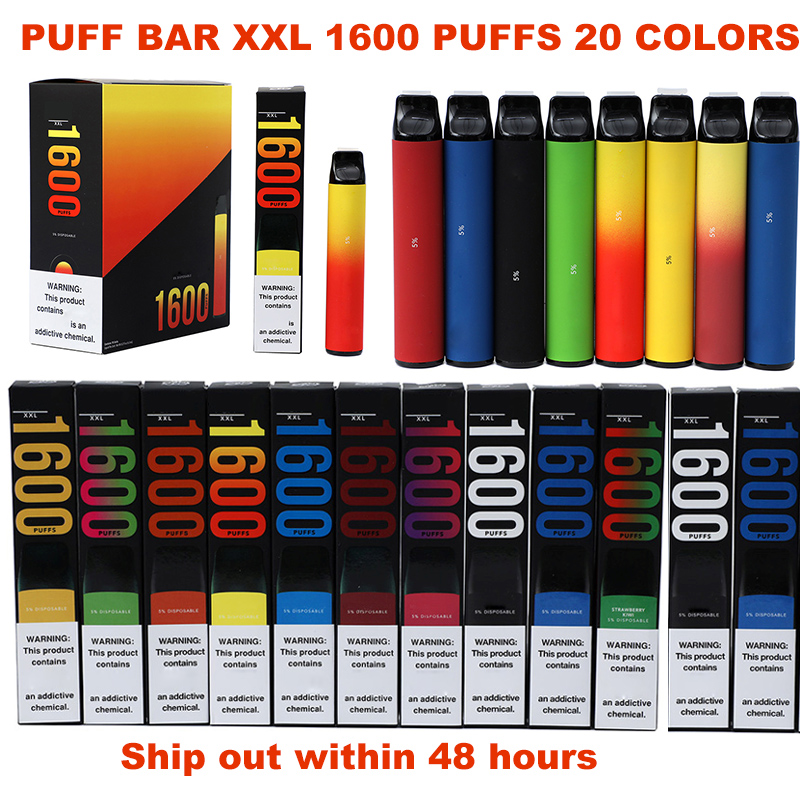 

Puff XXL Disposable Vape Pen E Cigarette Device With Security Codes 6.5ml 1000mAh Pre-Filled 1600 Puffs PuffBar Kit VS Air Bar Max