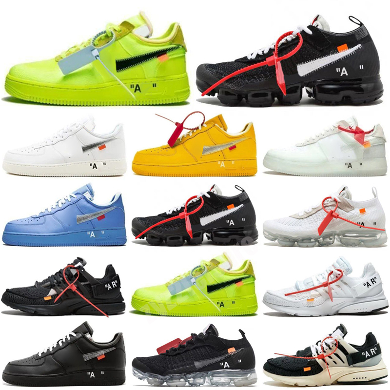 

2022 Original men's and women's Off shoes MCA white Black MAC Silver metal Volt low three black green GNER Presto 2.0 Chaussures size 35-45, Color 19