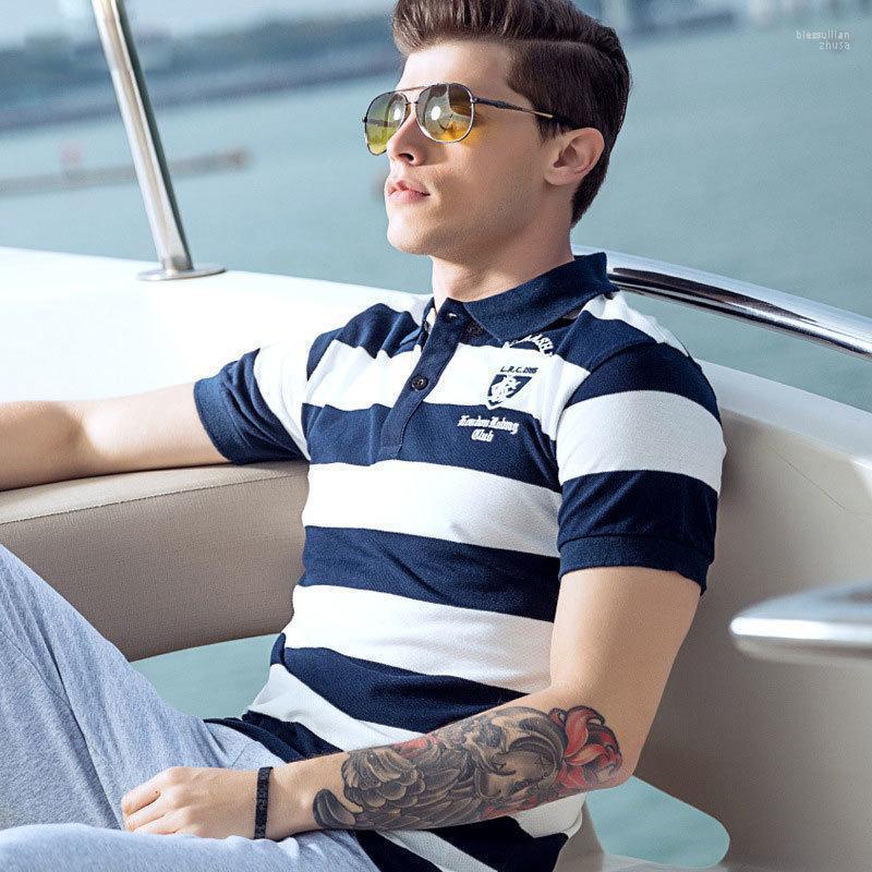 

Men's Polos Luulla Men Brand 2022 Summer Luxury Breathable Casual Fashion Shirts Embroidery Striped 4XL Plus SizeMen's Men'sMen's Bles22, Red
