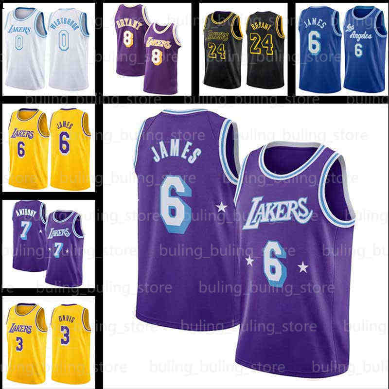 

Los Angeles''Lakers''Kobe''Bryant''Basketball Jerseys 6 23 0 Lebron James Jersey Carmelo Anthony 3 Davis Russell Westbrook Black Mamba