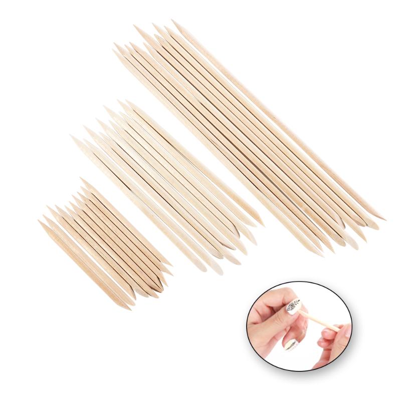

Nail Art Kits 3 Sizes Double Sided Orange Wood Sticks For Cuticle Pusher Remover Set Manicure Pedicure Tool TR709