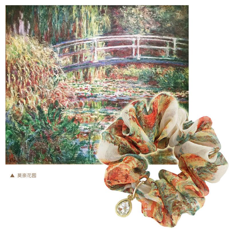 

Hair Clips & Barrettes Fresh And Elegant Korean Style Rhinestone Circle Broken Flower Chiffon Fabric Headdress