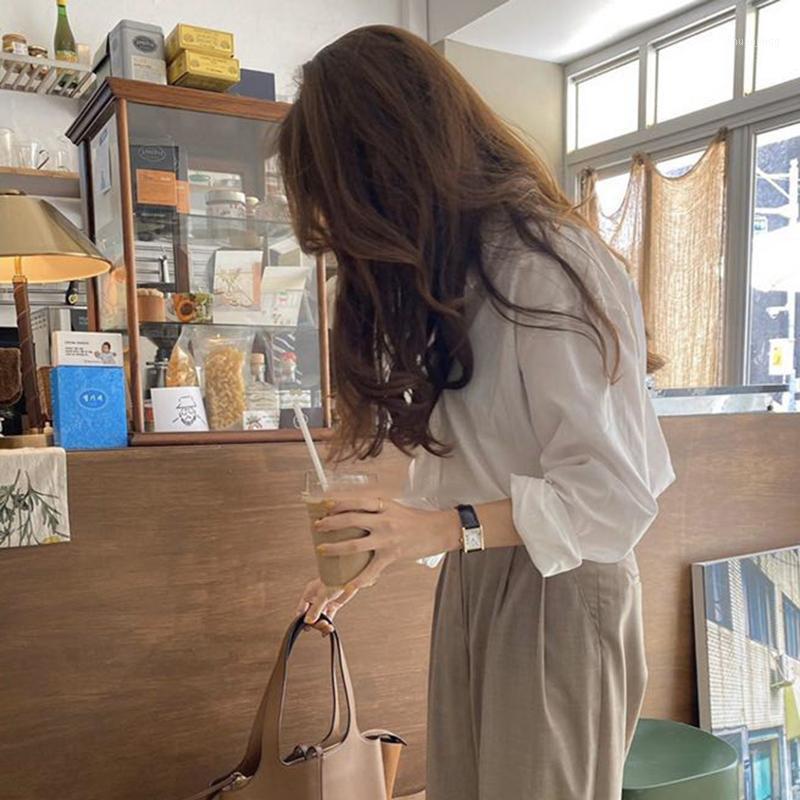 

Women' Blouses & Shirts COIGARSAM Fashion Shirt Womens Tops Women White 8485