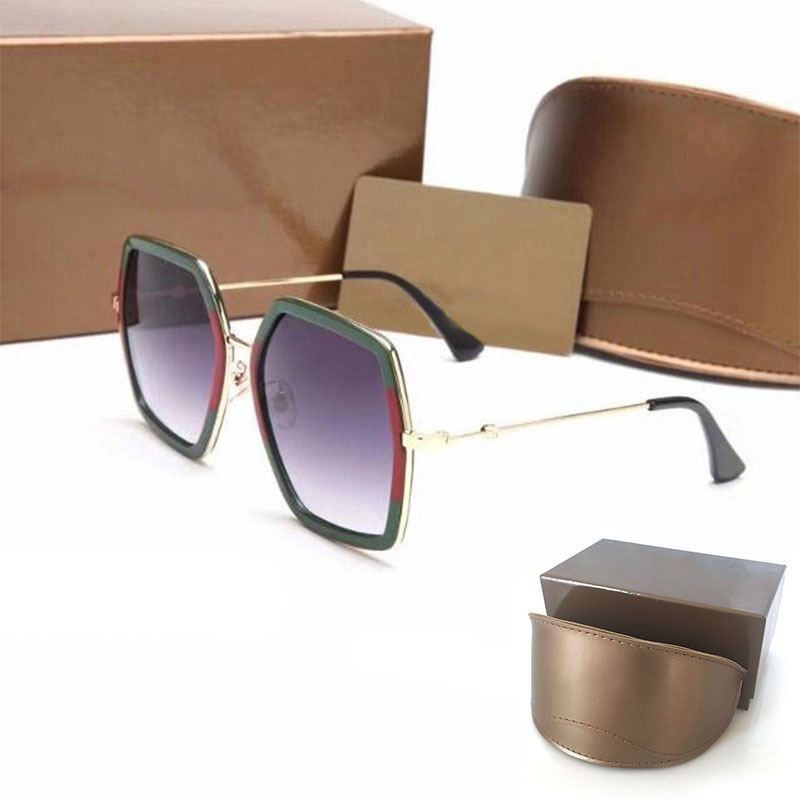 

High Quality Womans Sunglasses 0106 Luxury Mens Sun glasses UV Protection men Designer eyeglass Gradient Metal hinge Fashion women spectacles with box glitter2009