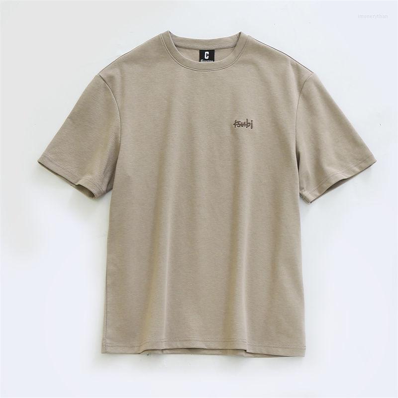 

Men's T-Shirts High Quality Men's Round Neck T-Shirt Summer Embroidered Micro Label Solid Color Loose Casual Short Sleeve TopMen's Imon2, Black