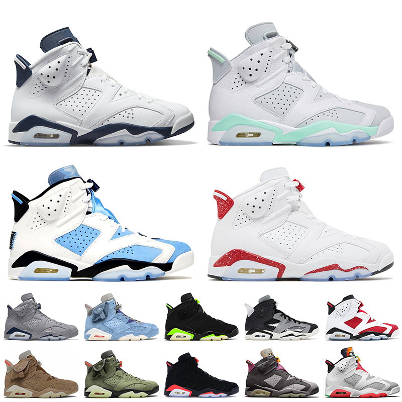 

OG Basketball Shoes Jumpman 6 Midnight Navy Red Oreo 6s Women Mens Trainers Mint Foam Georgetown Carmine Black Infrared Bordeaux Electric Green Sports Sneakers, C50 cactus jack 40-47