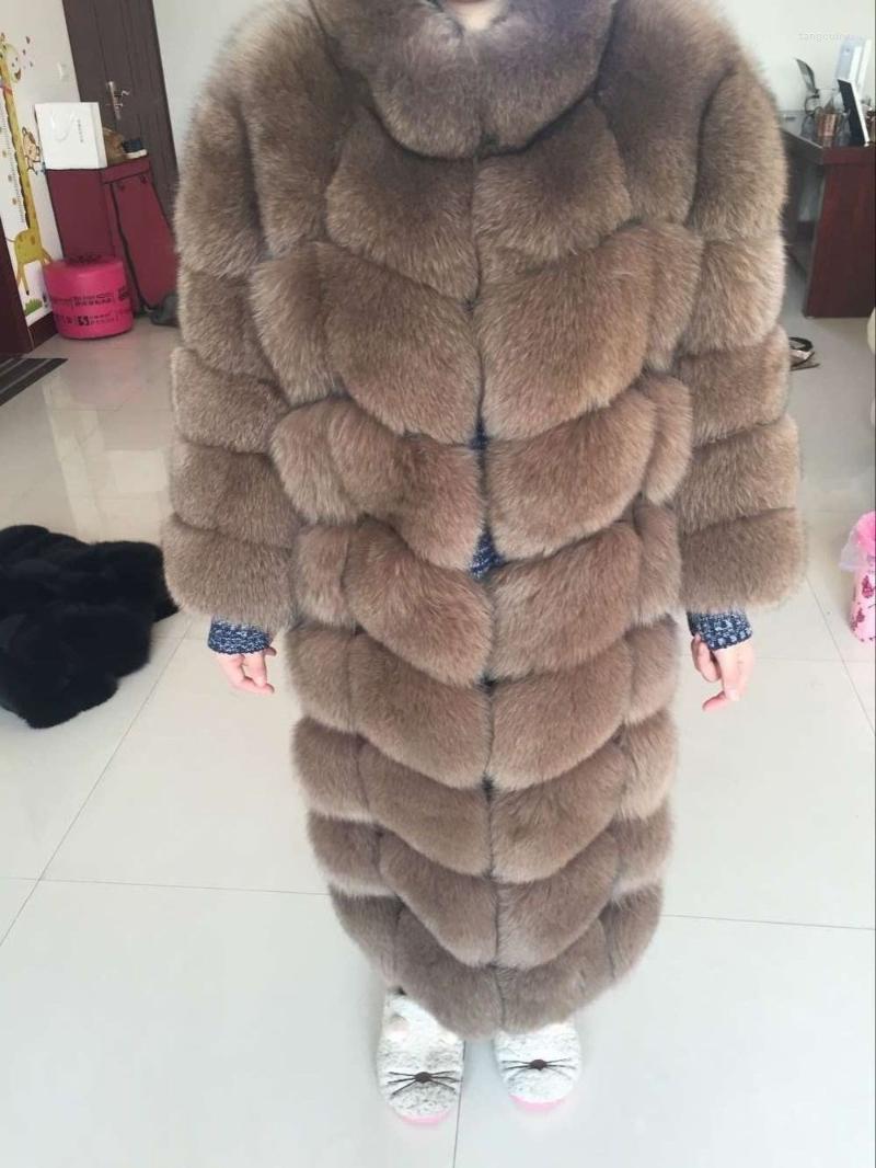 

Women' Fur & Faux Real Coat Nice Fashion 100 Cm Length - Brand, The picture color