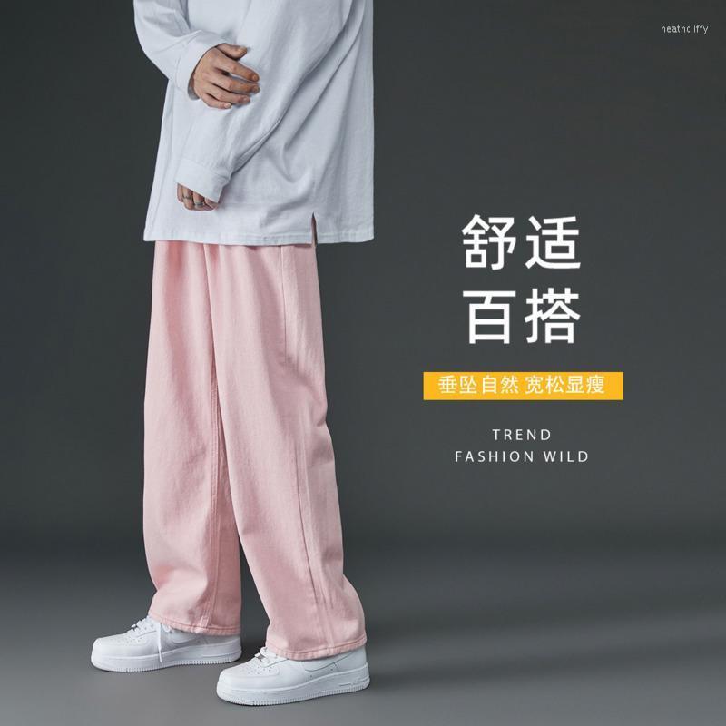 

Men's Jeans Colors Baggy Men Fashion Casual Straight Streetwear Loose Hip Hop Wide Legs Denim Pants Mens Trousers -5XLMen's Heat22, Black