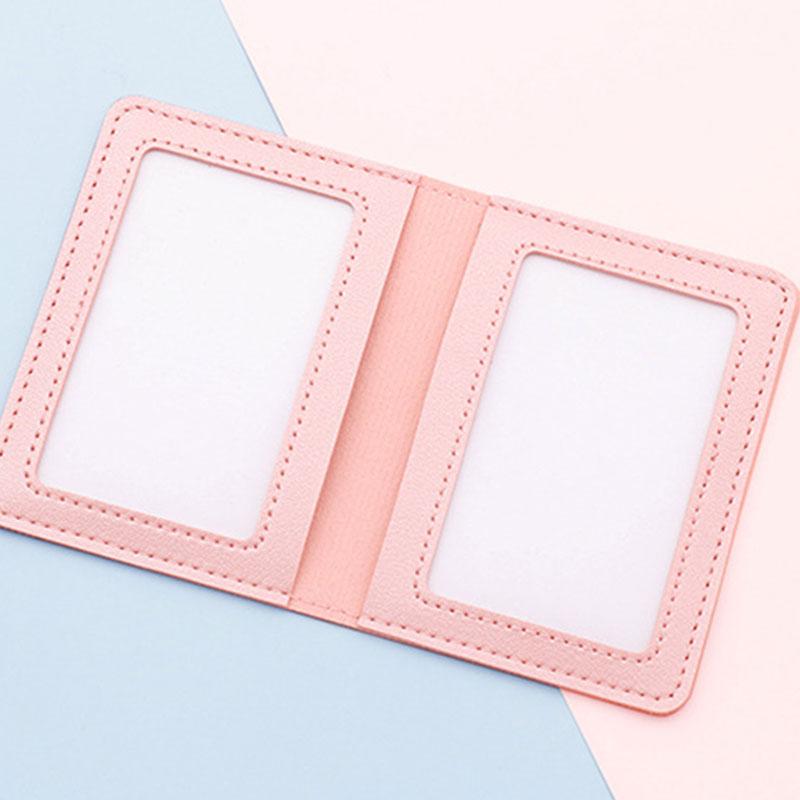 

Card Holders Solid Color Holder Travel Passport Driving License Cover Pu Leather Covers Ultra-Thin ProtectorCard, White