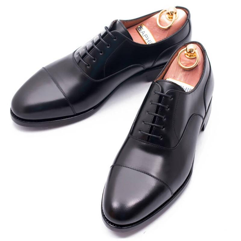 

Dress Shoes Oxford Black Wedding Formal Handwork Office Men Bridegroom Original Business Genuine Leather, Photo color