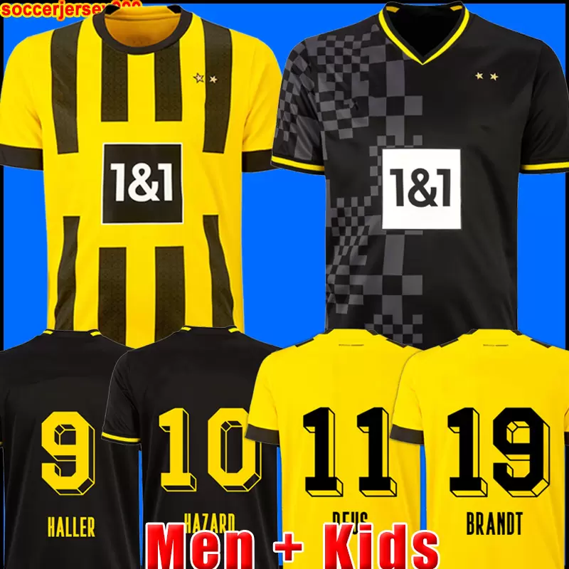 

HALLER Soccer Jersey 22 23 Football Shirt REUS DORTMUND NEONGELB BELLINGHAM HUMMELS BRANDT Men Kids Kit Maillot De Foot 2022 2023 Tops, 22/23 men home + patch