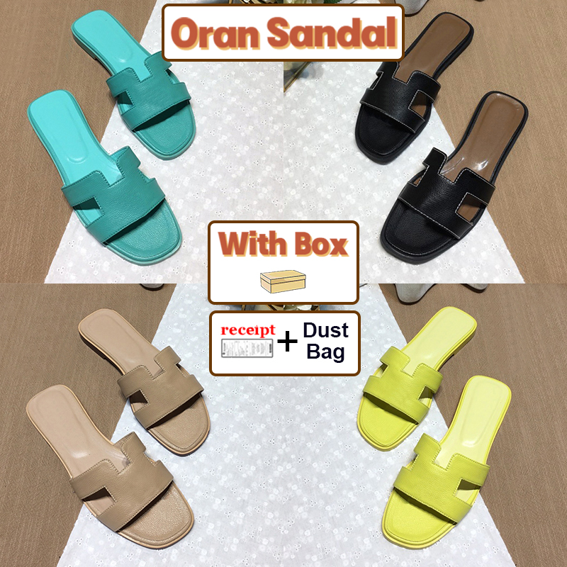 

With Box Oran Sandals Men Women Slippers Crocodile Skin Patent Leather Royal Lime Sky Blue Burgundy Black White Forest Green Beach Shoes, Double shoe box