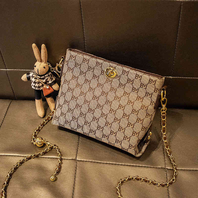 

Handbags Women's bag spring and summer new women's Bucket versatile chain sling one Shoulder Messenger Small Bag Purse, Gray
