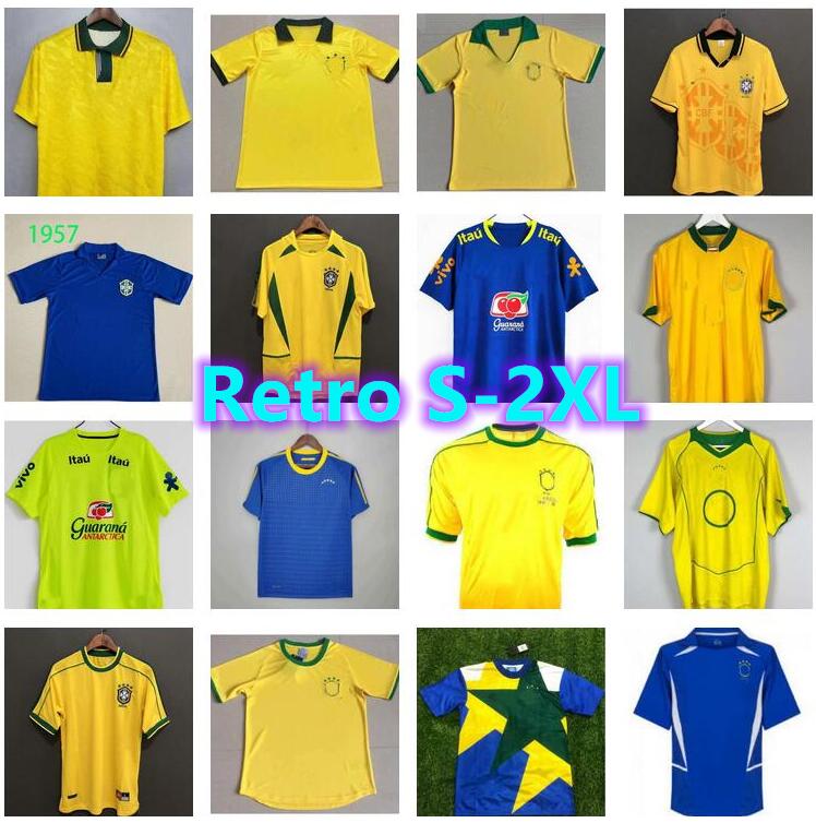 

Retro Brazils 1994 1988 1998 2000 2002 2004 2006 soccer jerseys 1957 1991 1993 2010 ROMARIO RONALDINHO RIVALDO KAKA 94 98 00 02 06 RONALDO football shirt