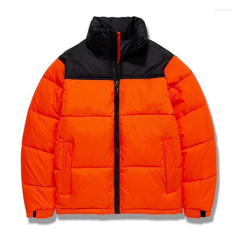 

Men's Down & Parkas 2022 Autumn And Winter Stand Collar Cotton Clothes Couple Printed Simple Cold Proof Jacket Phin22, Black