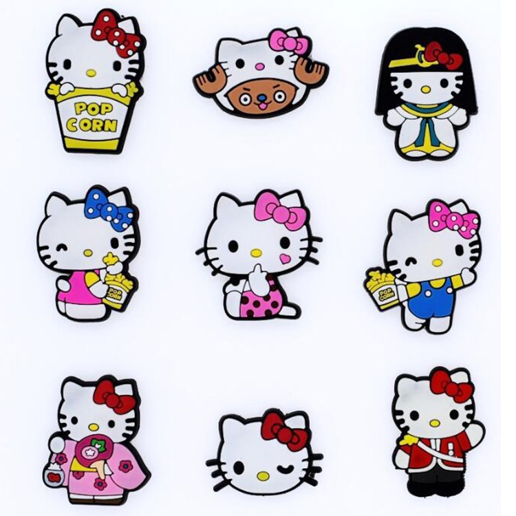 

Fast delivery cute cartoon cat PVC Shoe Charms Shoes Buckles Action Figure Fit Bracelets Croc Shoes accessories