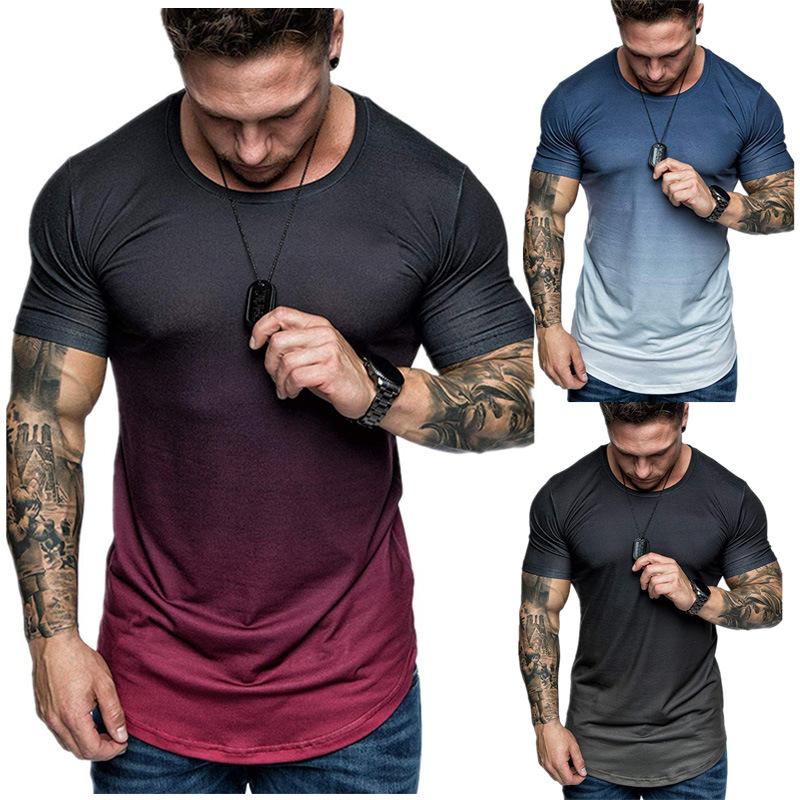 

Men' T-Shirts Summer Style Men' Tapered Short Sleeve T-shirt European And American Fashion Wash Printed Round Neck 5XL, Red