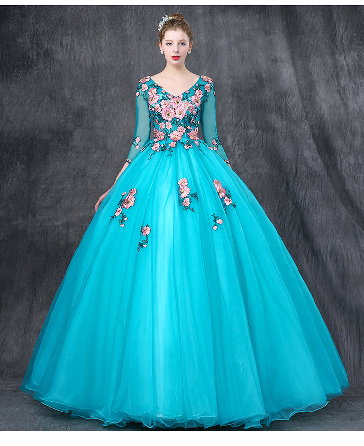 2022 Vintage Turkey Lace Ball Gown Wedding Dress long sleeve Princess Lebanon Illusion Jewel Neck Arab Bride Bridal Dress Gown Weddingdress-image-759368132