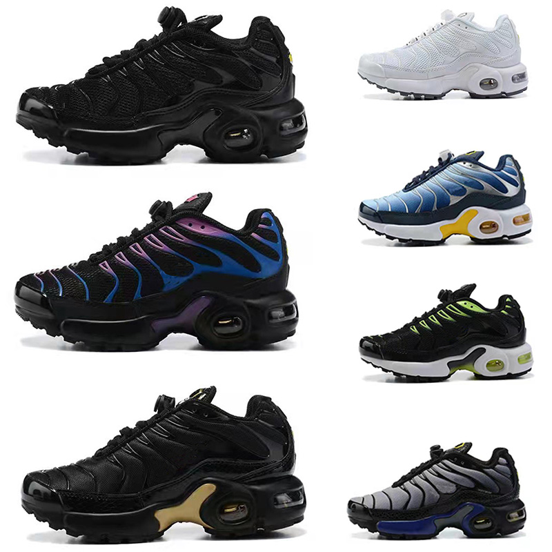 

2022 Kids TN Sports Run Shoes Children Boy and Girls Trainers Tn Sneakers Classic Outdoor Toddler Sneakers with shoe box Size 26-35, 60