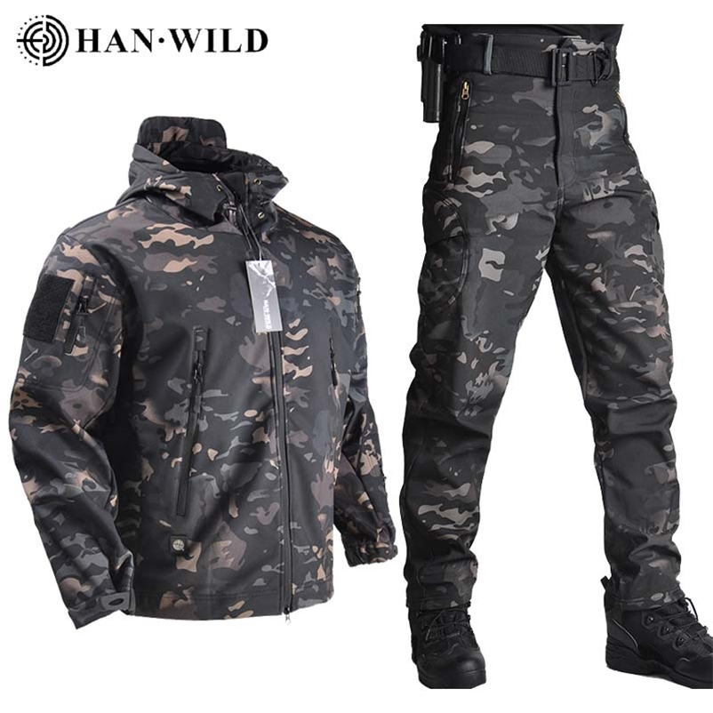 

Men's Jackets HAN WILD Army JacketsPants Soft Shell Clothes Tactical Suits Waterproof Jacket Men Flight Pilot Set Military Field Clothing 220826, Acu pants