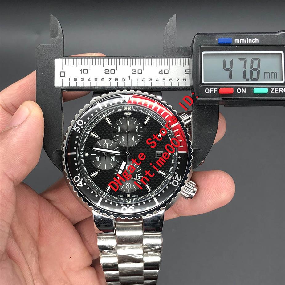 

DP Factory Luxury Watches Men Watches Quality Watch Quartz Battery Sweep Movement Original Clasp Stainless Steel Strap 48mm B228f, Black