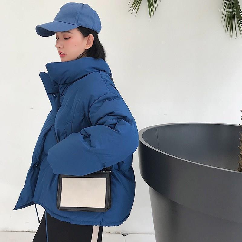 

Women's Down & Parkas Winter Women Cotton Padded Jacket Warm Thick Loose Oversize Soild Wadded Jackets Female Casual Short Guin22, Black