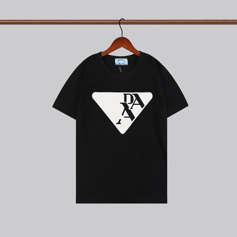 

Herren Luxus Designer Men's T-Shirts Hohe Qualität T-Shirt Womens Casual Street Atmungsaktiv Kurzarm 100% Baumwolle T-Shirts, Black