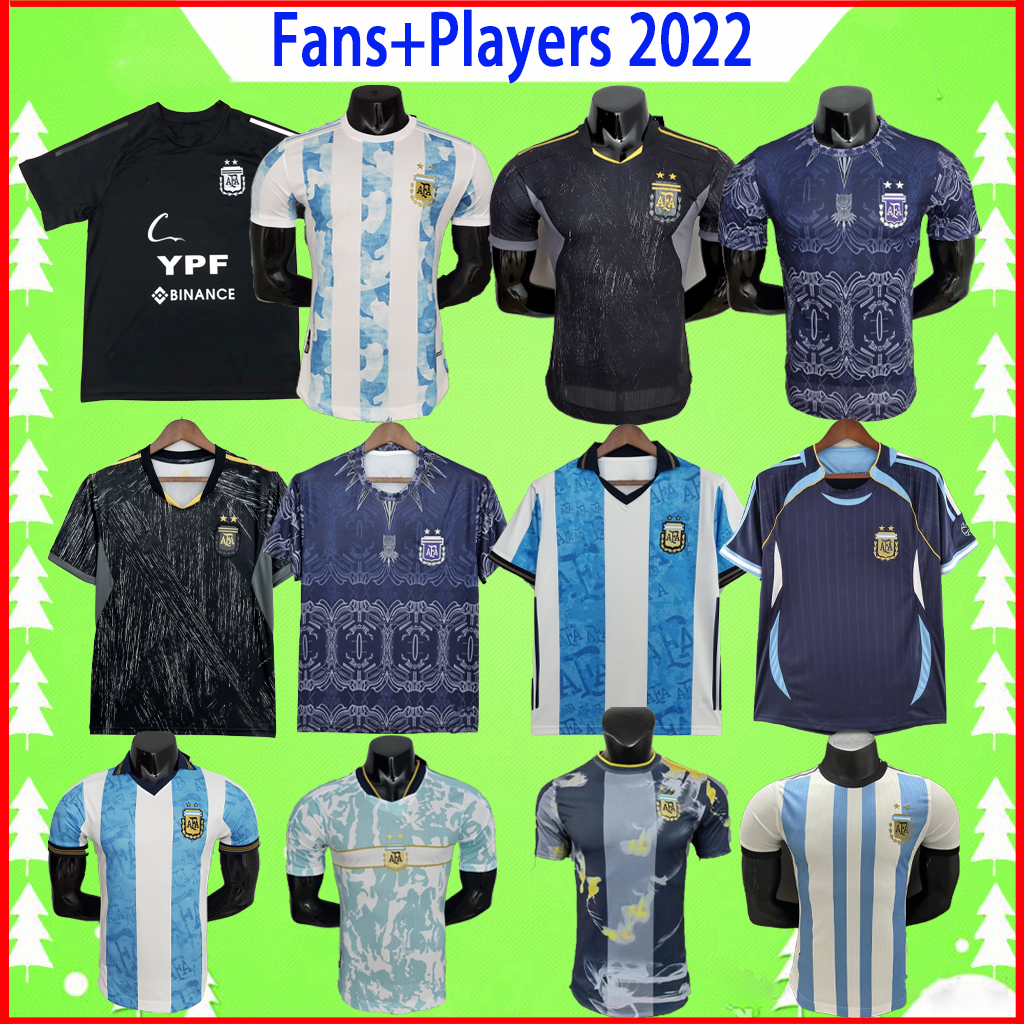 

Player + fan version Argentina 2022 2023 Soccer Jerseys DYBALA HIGUAIN ICARDI Camisetas de futbol home away Football shirts 22 23 training wear suit Top Quality S-2XL, 2022 player version