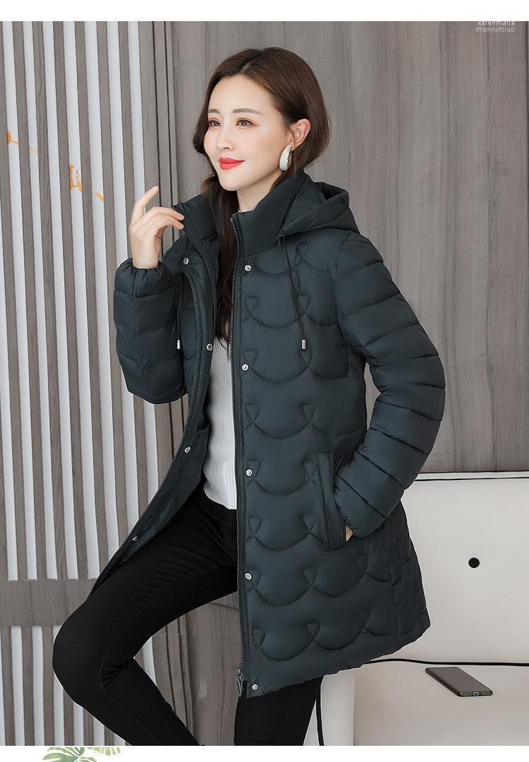 

Women's Down & Parkas Solid Color Cotton Jacket Women Winter Long Coats Fashion Casual Thin Hooded Jackets Female Y300 Kare22, 03