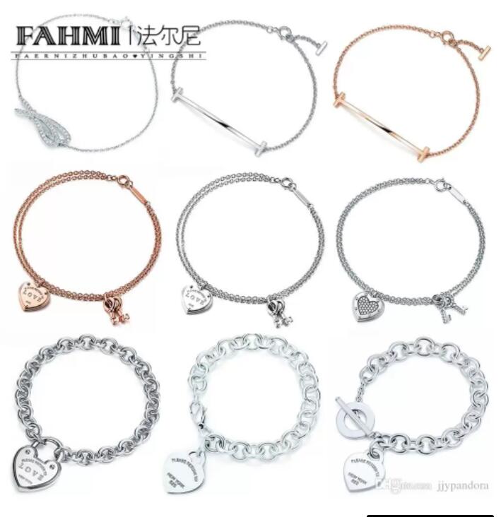 

Memnon Bracelets 100% 925 Sterling Silver Original Authentic Classic Key Heart Gift Exquisite Wedding Women Bracelet Jewelry