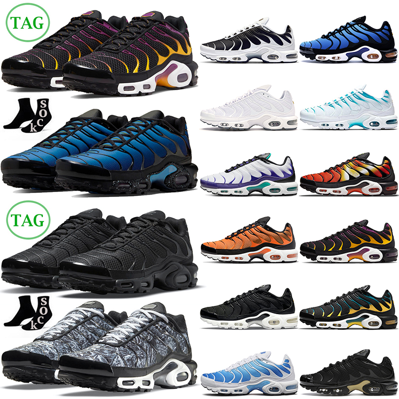 

tn plus running shoes tns men women Triple Black Hyper Jade University Blue Oreo Wild Prints Sky Psychic Grape outdoor sports mens trainers womens sneakers, 40-46 digital camo
