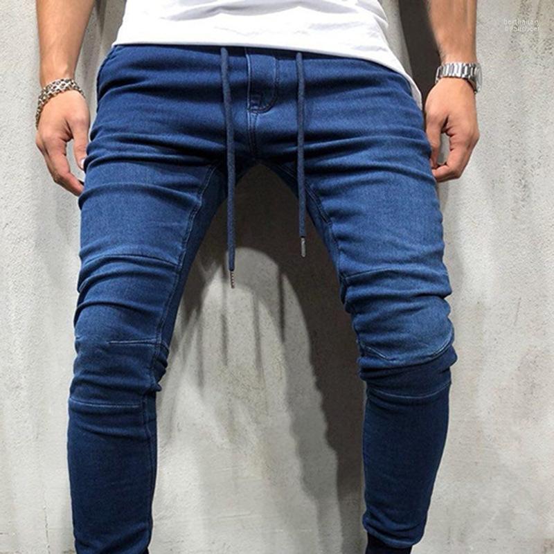 

Men's Jeans 2022 Autumn Fashion Leisure Trend Solid Color Tether Feet Trousers Pencil Pants. Bert22, Black