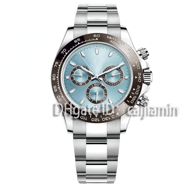 

caijiamin-montre de luxe 40MM mens watches Sapphire Glass Stainless Steel Automatic Movement Mechanical sky blue Dial Solid Clasp Geneve, Tool