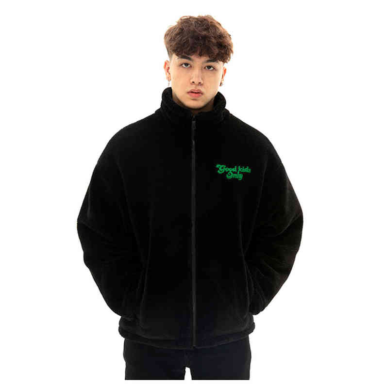 

Wool Men' Lamb Winter New Jacket Coat Corduroy Pattern Windproof Oversized Hip Hop Streetwear Men' Jacket Jaqueta Masculina T220728, Black