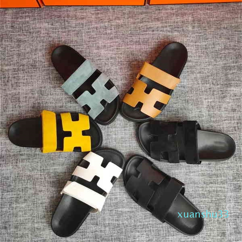 

Designer Slippers Slipper Herme Chypre Luxury h Flat Beach Sandals Adjustable Loop Men Women Slides Summer Simple and Smooth Size 35-44 20ZD, Color2