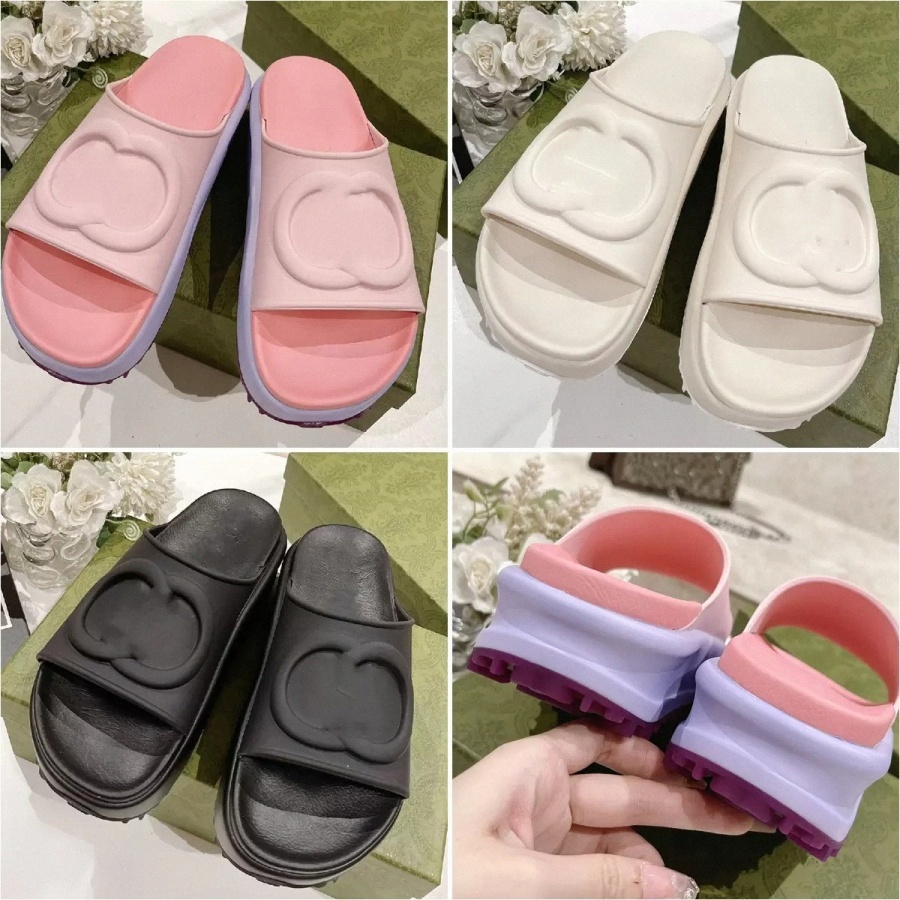 

Slippers Woman Size 35-41 Thick Bottom Flat Slides TPU & EVA Pillow Comfort Lady Sandals Bubble Shoes High Heel Slippers