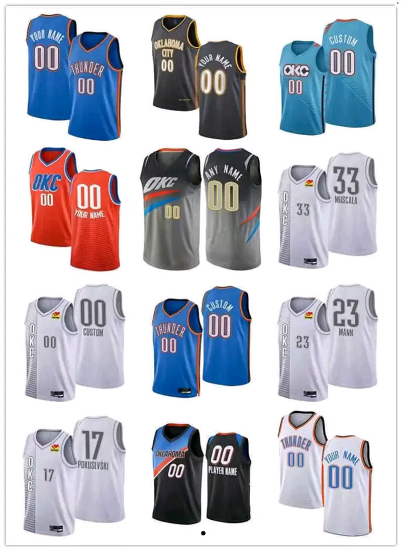 

75th Custom Men Oklahoma''City Thunder''7 Darius Bazley 6 Gabriel Deck 15 Derrick Favors 11 Theo Maledon Basketball Jerseys, Color