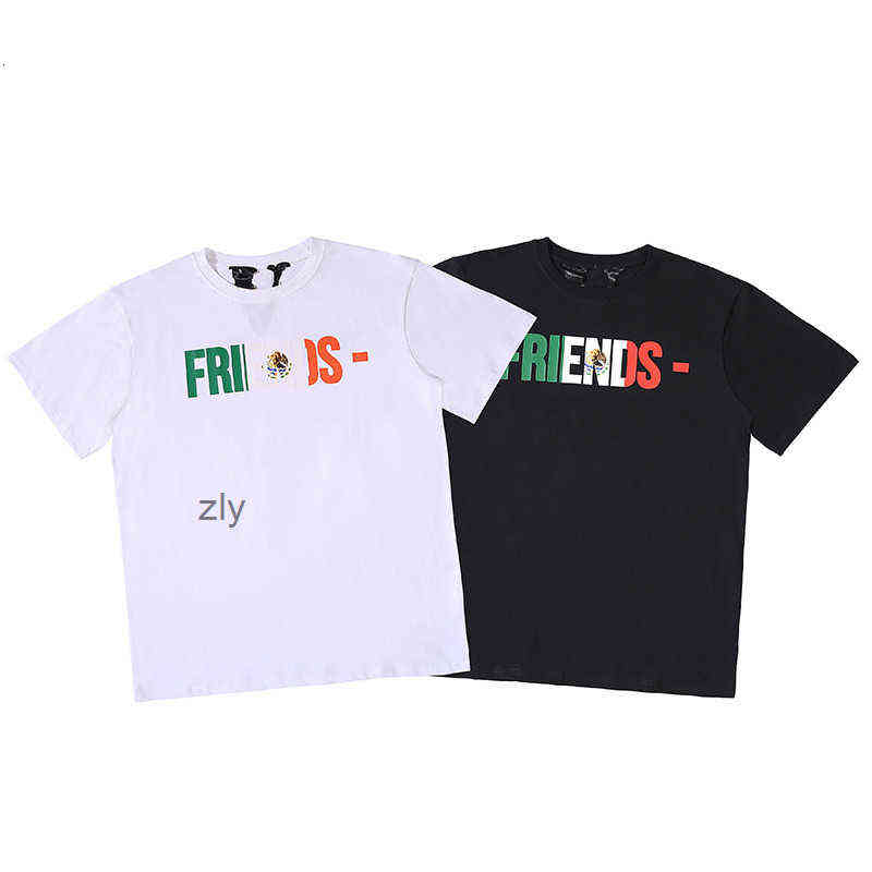 

mens t-shirts vlones Friends street fashion Mexico limited Short Sleeve, White