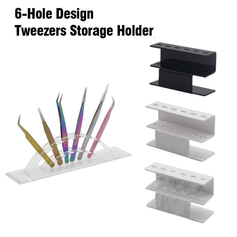 

False Eyelashes Holes Tweezers Storage Holder 4 Colors Acrylic Convenient And Durable Stand For Eyelash Extension Salon Makeup ToolsFalse