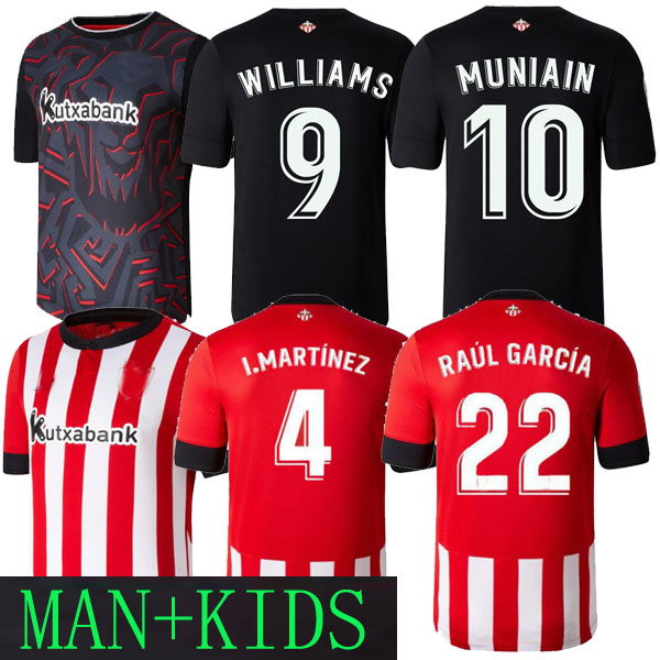 

Bilbao 22 23 away soccer Jerseys home kids DE ESPANA 2023 2022 I.LEKUE I.MARTINZ RAUL GARCIA jersey football shirts WILLIAMS MUNIAIN 10 RED, Home man