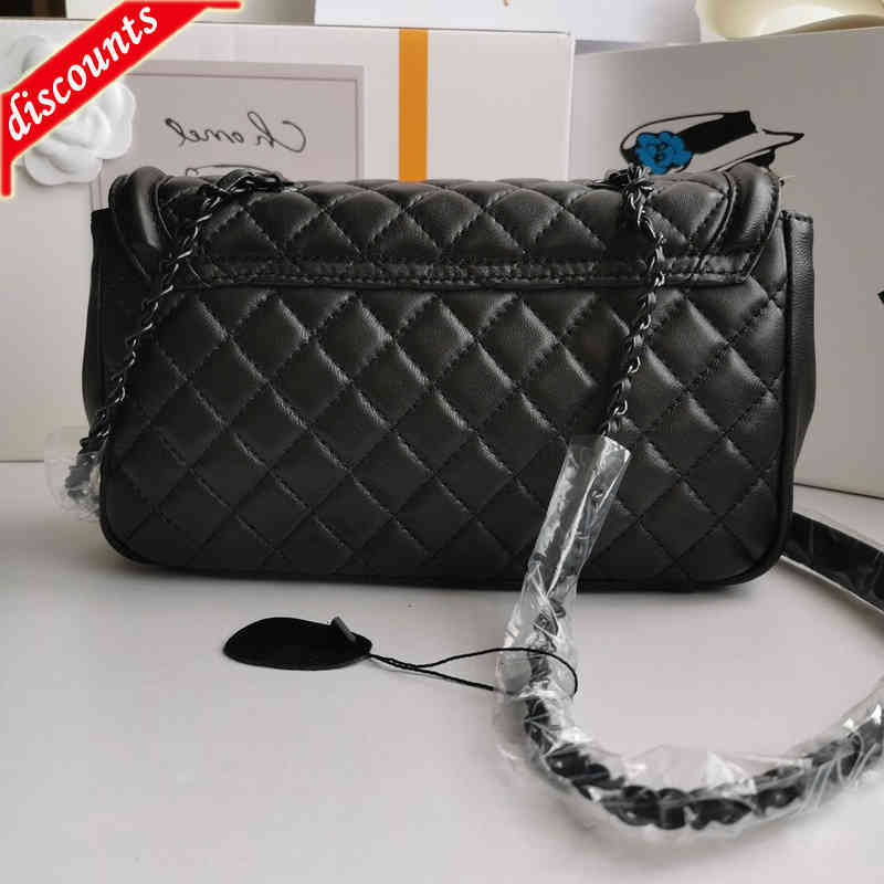 

Design Cc Bags Luxury Brand 558 Woman's Letter Plaid Shoulder Chain Bag Lambskin Handbag Vintage Messenger Bag Caviar Leather Le Boy 2.55 Fl