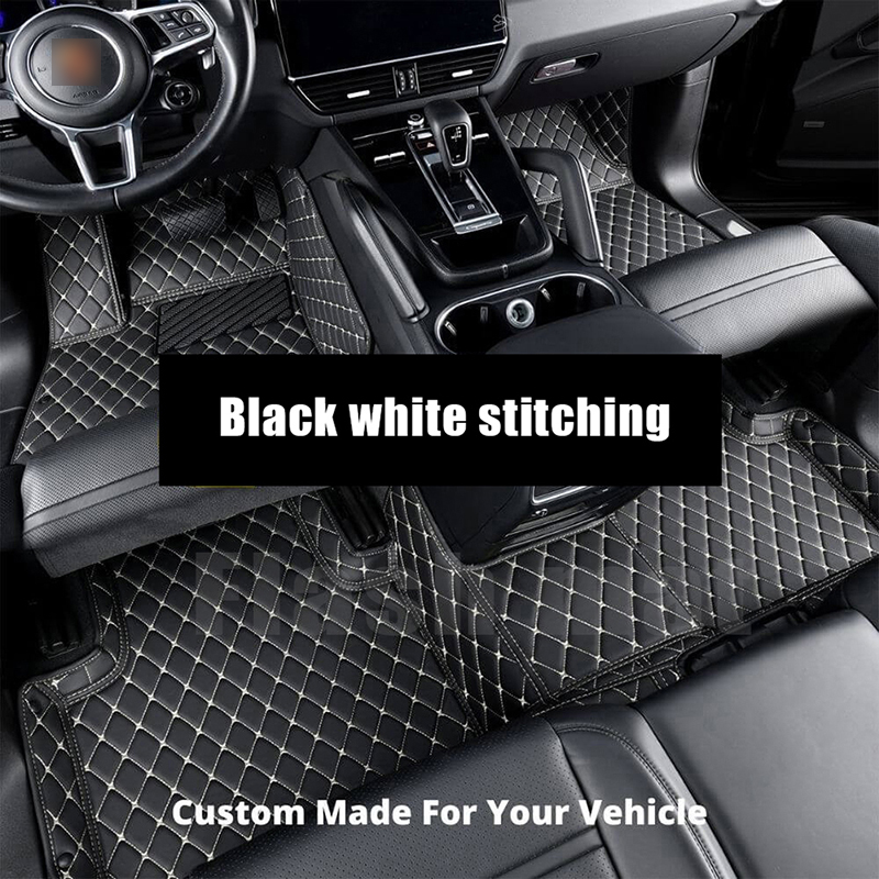 

Custom Leather Car Floor Mats For Hyundai Kona Electric Palisade Veloster Sonata Elantra Santa Fe Accent Car Carpets Covers